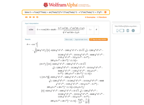 Wolfram Alpha Output